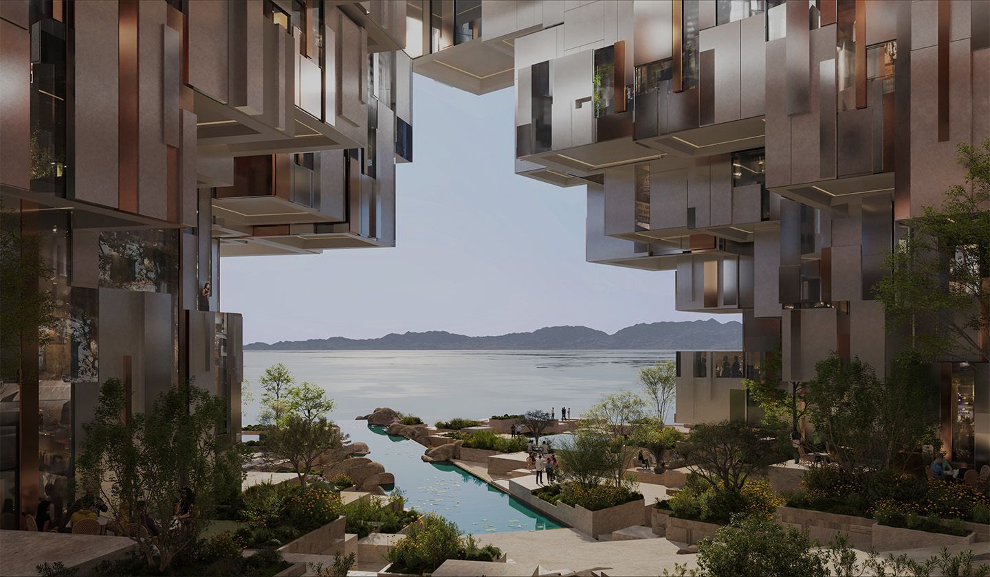 Official NEOM visual of the Gidori coastal development